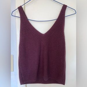 Girls Urban heritage purple knitted tank top size kid Medium